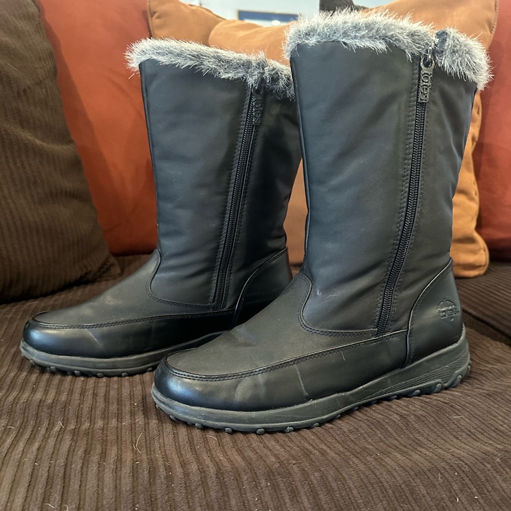 Totes Women's Alicia Black Snow Waterproof Boot US 11 WIDE